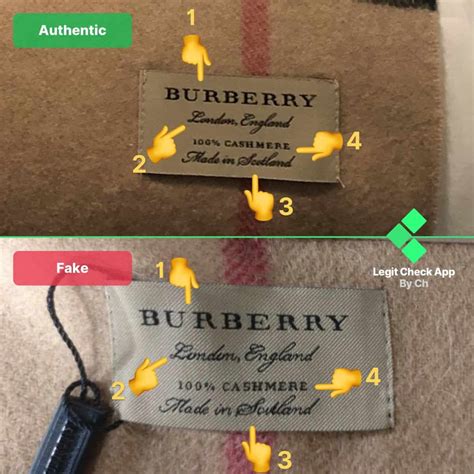 fake burberry label|burberry scarf vs real.